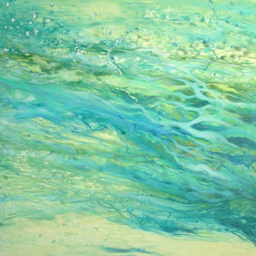 Am Wasserrand / Au bord de l'eau | 100 x 100 | Acryl auf Leinwand / Acrylique sur toile
